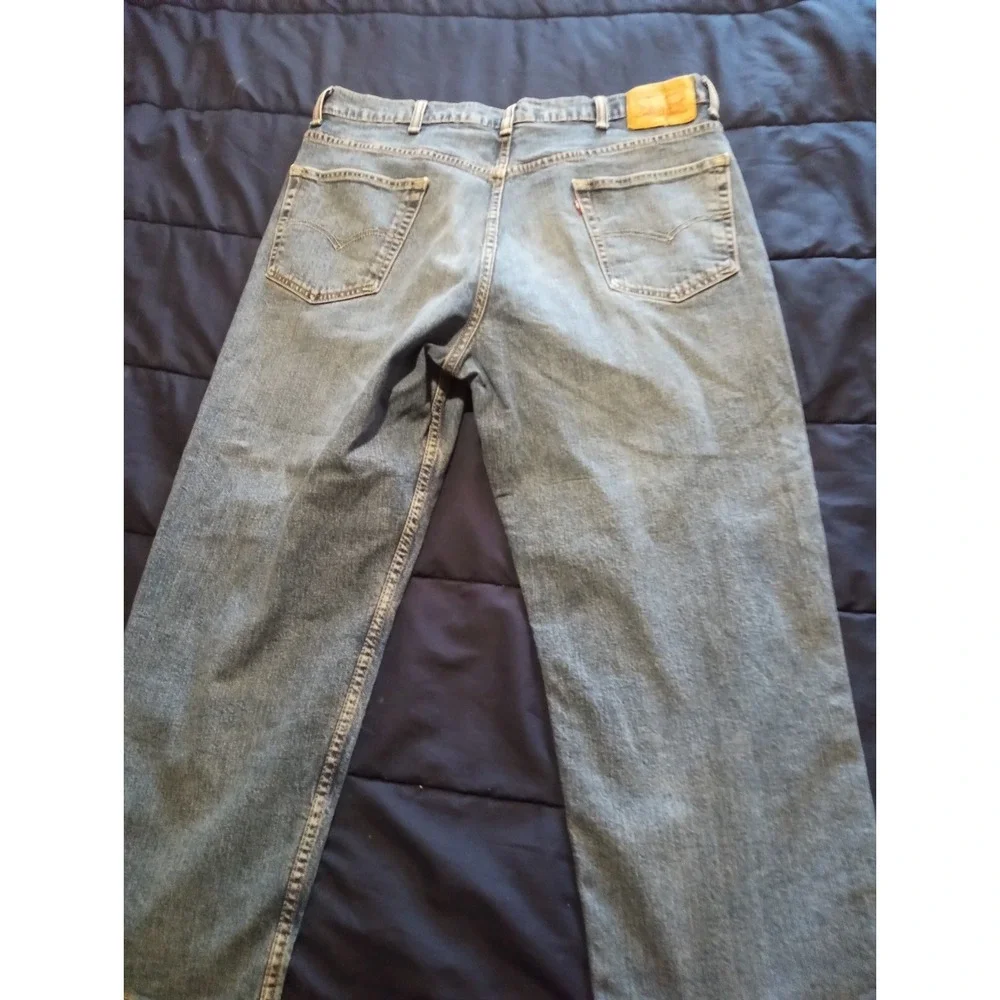 Levi's 550 Mens 40x30 Relaxed Fit Straight‎ Leg Jeans Medium Wash Pants